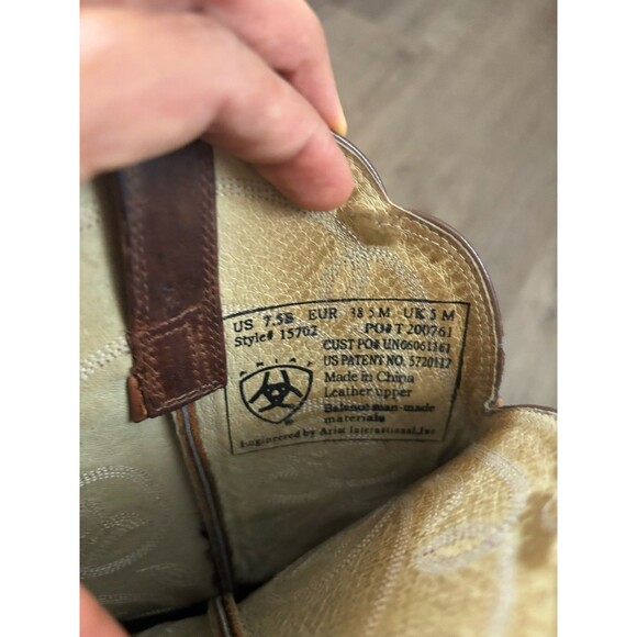 Ariat Women's Heritage US 7.5 B Western Brown Leather Cowgirl Boots - Picture 4 of 4